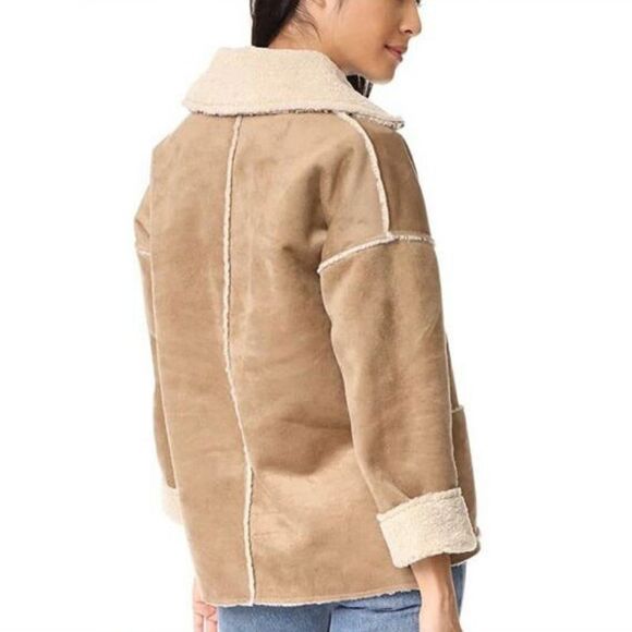 Velvet By Graham & Spencer Reversible Luxe Sherpa Pullover Quarter Zip Jacket M - Picture 2 of 14